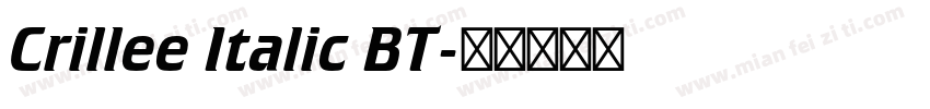 Crillee Italic BT字体转换